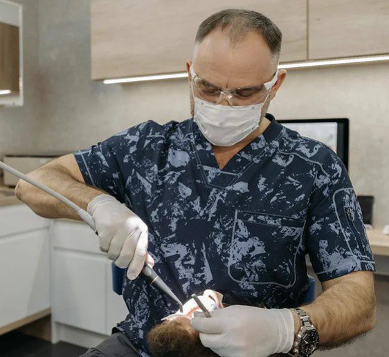 dentist drilling teeth